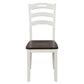 6 Piece Dining Table Set with Bench, Table Set with Waterproof Coat, Ivory and Cherry SH000119AAK FredCo