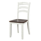 6 Piece Dining Table Set with Bench, Table Set with Waterproof Coat, Ivory and Cherry SH000119AAK FredCo