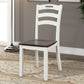 6 Piece Dining Table Set with Bench, Table Set with Waterproof Coat, Ivory and Cherry SH000119AAK FredCo