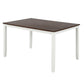 6 Piece Dining Table Set with Bench, Table Set with Waterproof Coat, Ivory and Cherry SH000119AAK FredCo