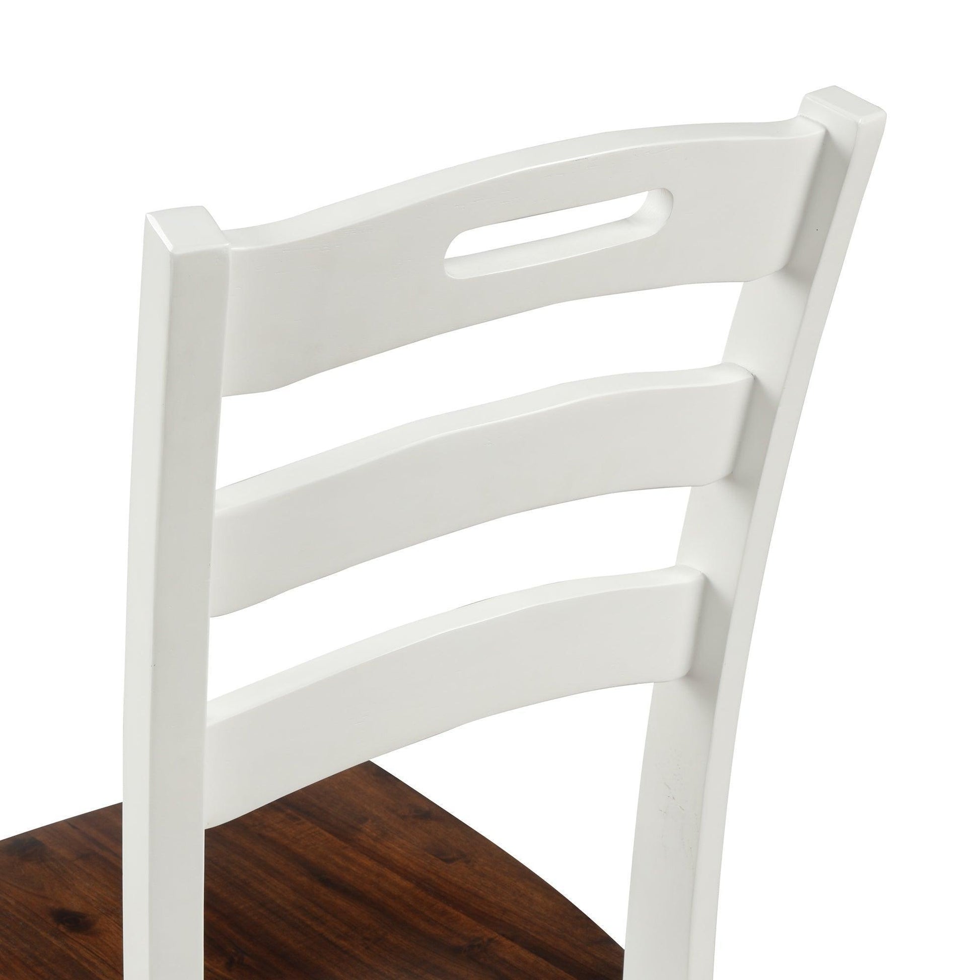 6 Piece Dining Table Set with Bench, Table Set with Waterproof Coat, Ivory and Cherry SH000119AAK FredCo