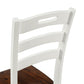 6 Piece Dining Table Set with Bench, Table Set with Waterproof Coat, Ivory and Cherry SH000119AAK FredCo