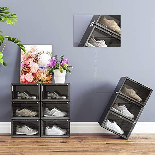 6 Stackable Shoe Organizers Pack FredCo