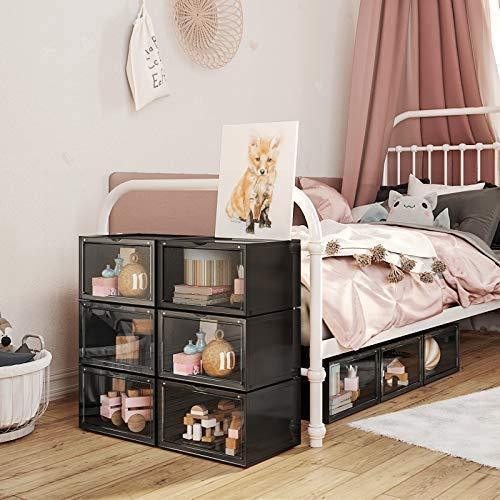 6 Stackable Shoe Organizers Pack FredCo