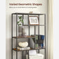 6-Tier Bookshelf for Office Brown and Black FredCo