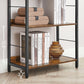 6-Tier Industrial Bookshelf, Brown and Black FredCo