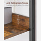 6-Tier Industrial Bookshelf, Brown and Black FredCo