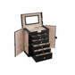 6-Tier Large Jewelry Case with Drawers Black FredCo