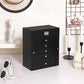 6-Tier Large Jewelry Case with Drawers Black FredCo