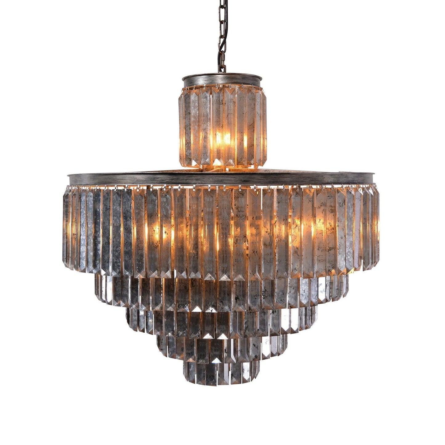 6-Tier Rustic Crystal Chandelier ZD6000-22BSS-PJH FredCo