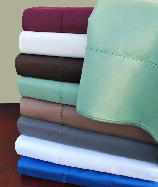 600-Thread Count Cotton-Blend Ultra-Soft Hem-Stitched Duvet Cover Set FredCo