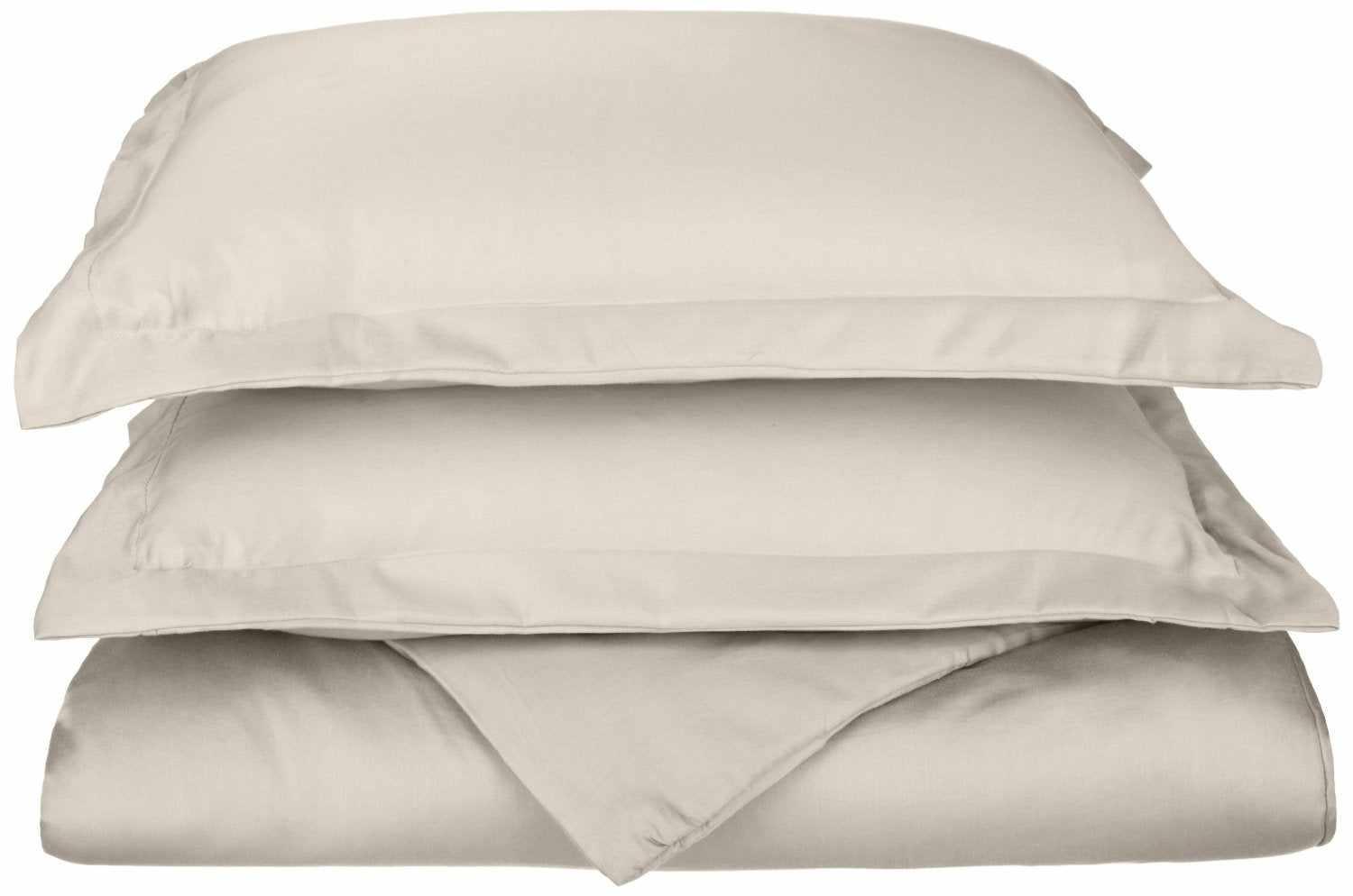 600-Thread Count Cotton-Blend Ultra-Soft Hem-Stitched Duvet Cover Set FredCo