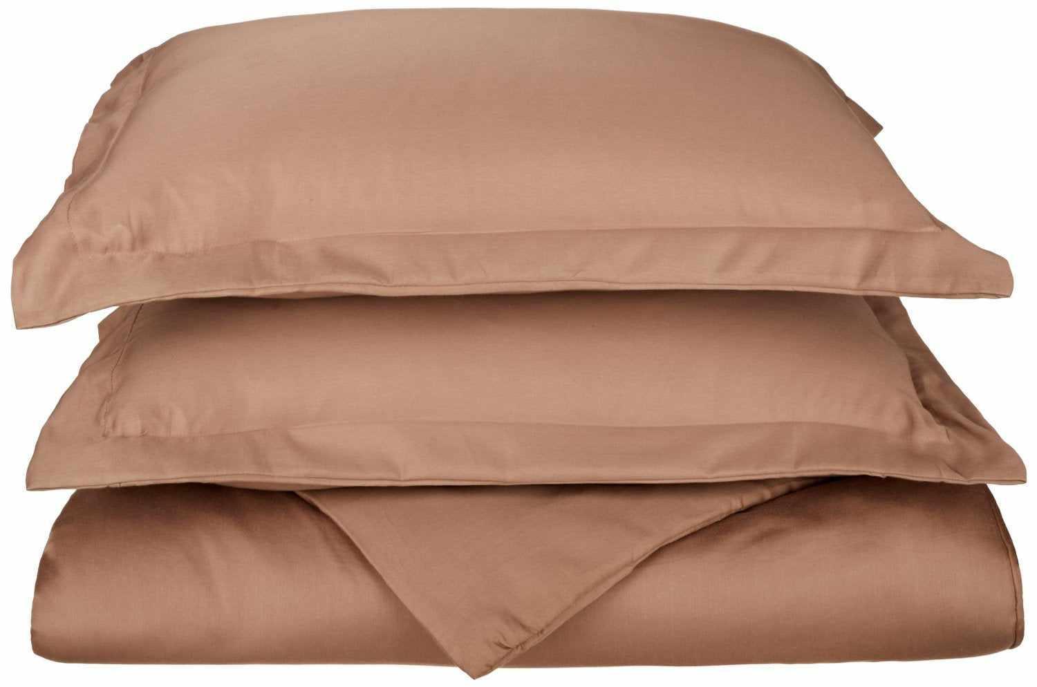 600-Thread Count Cotton-Blend Ultra-Soft Hem-Stitched Duvet Cover Set FredCo