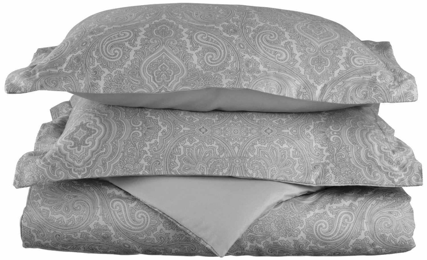 600-Thread Count Cotton-Rich Wrinkle-Resistant Paisley Duvet Cover Set FredCo