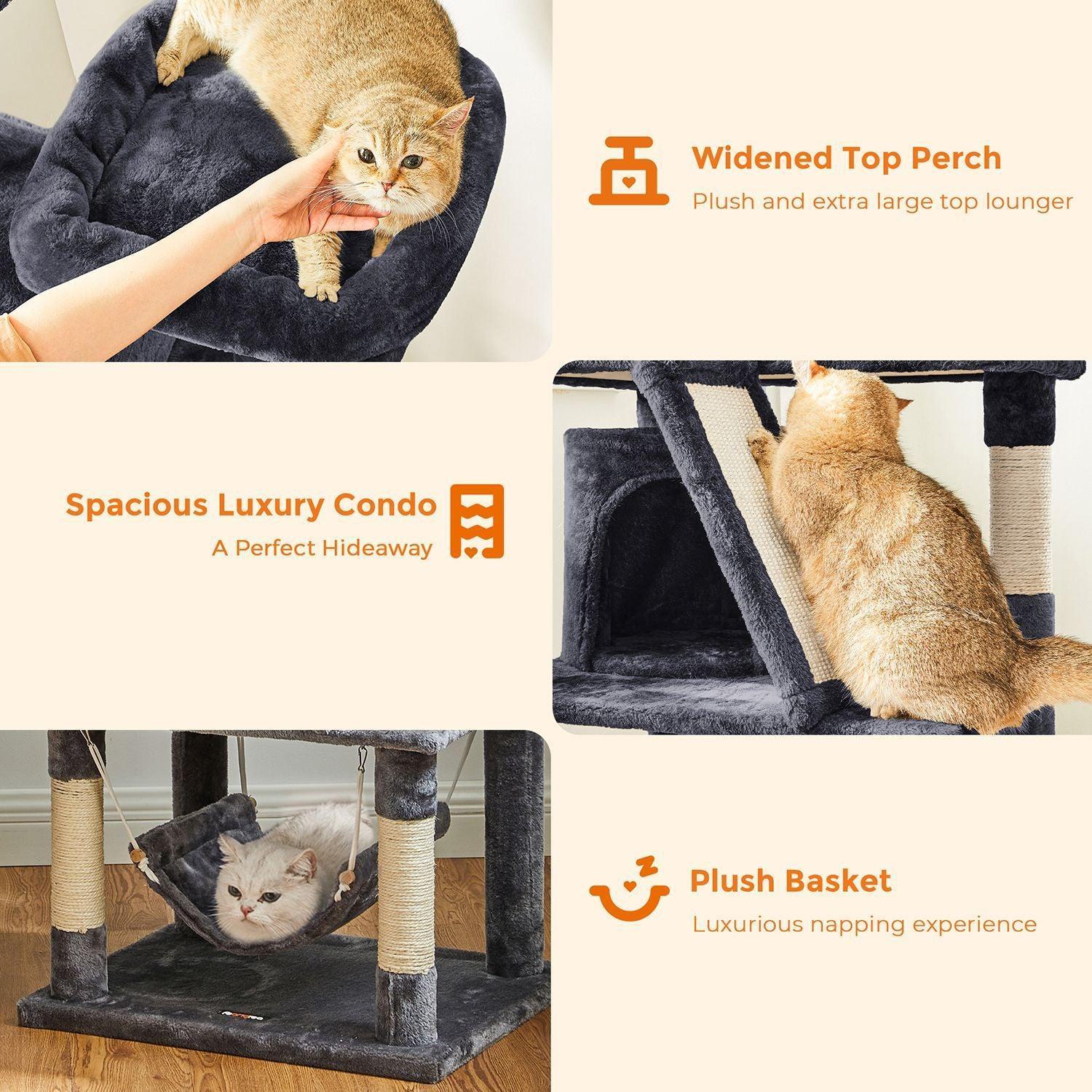 61 Inches Cat Tower with Caves FredCo