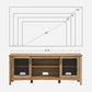 65 Inches TV Stand with Cabinet FredCo