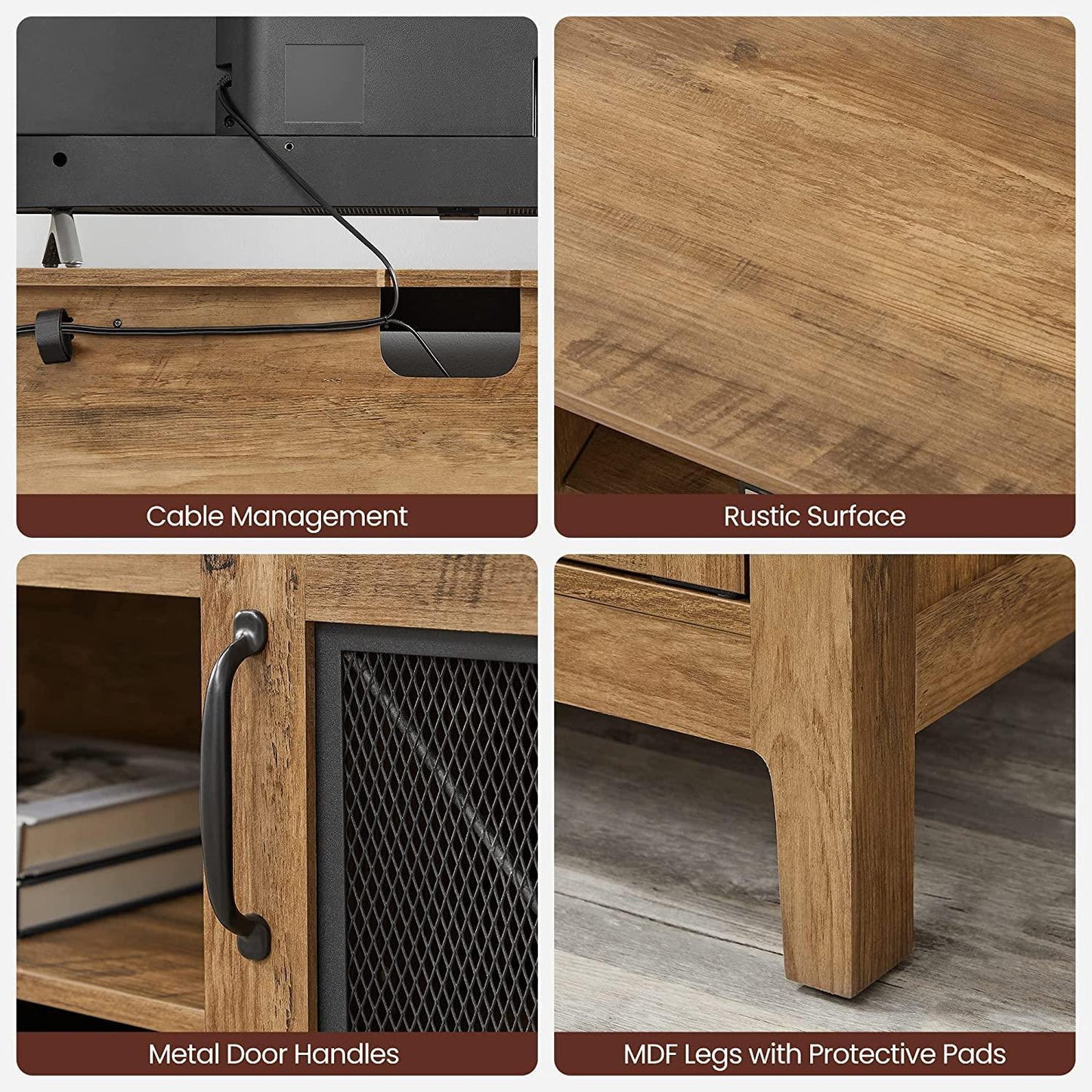 65 Inches TV Stand with Cabinet FredCo