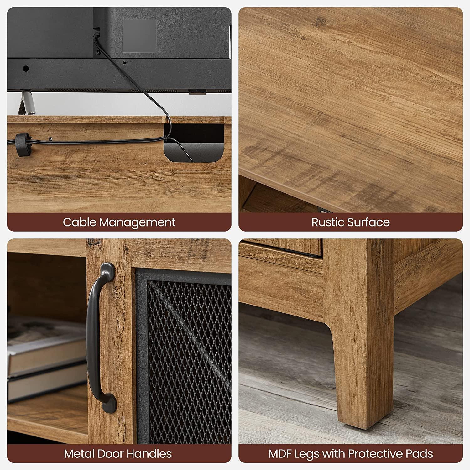 65 Inches TV Stand with Cabinet FredCo