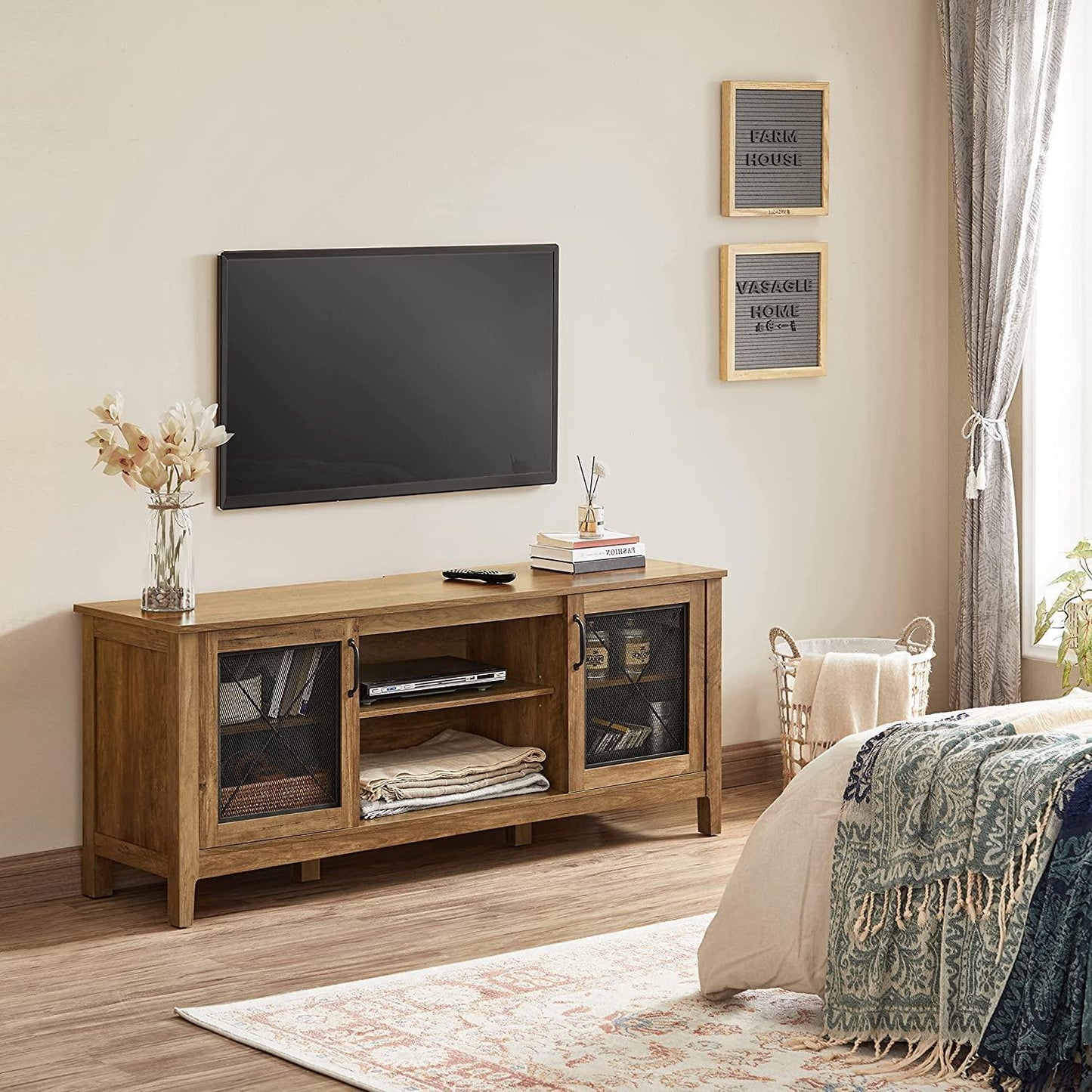 65 Inches TV Stand with Cabinet FredCo