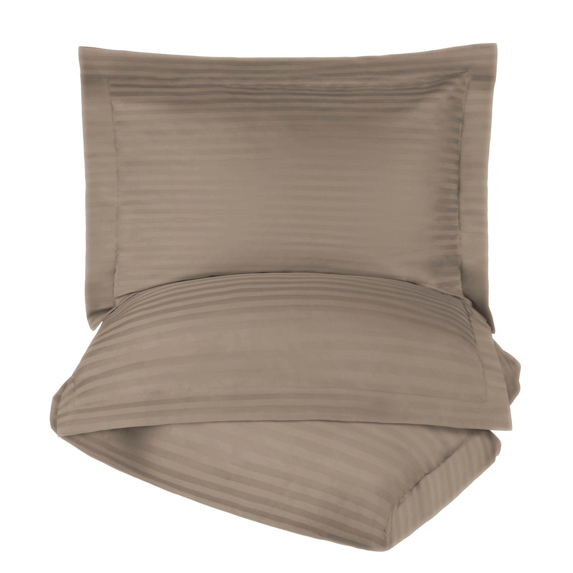 650-Thread Count 100% Egyptian Cotton Plush Striped Duvet Cover Set FredCo