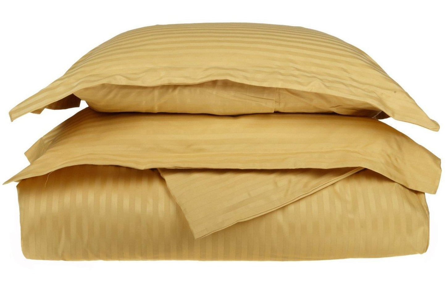 650-Thread Count 100% Egyptian Cotton Plush Striped Duvet Cover Set FredCo
