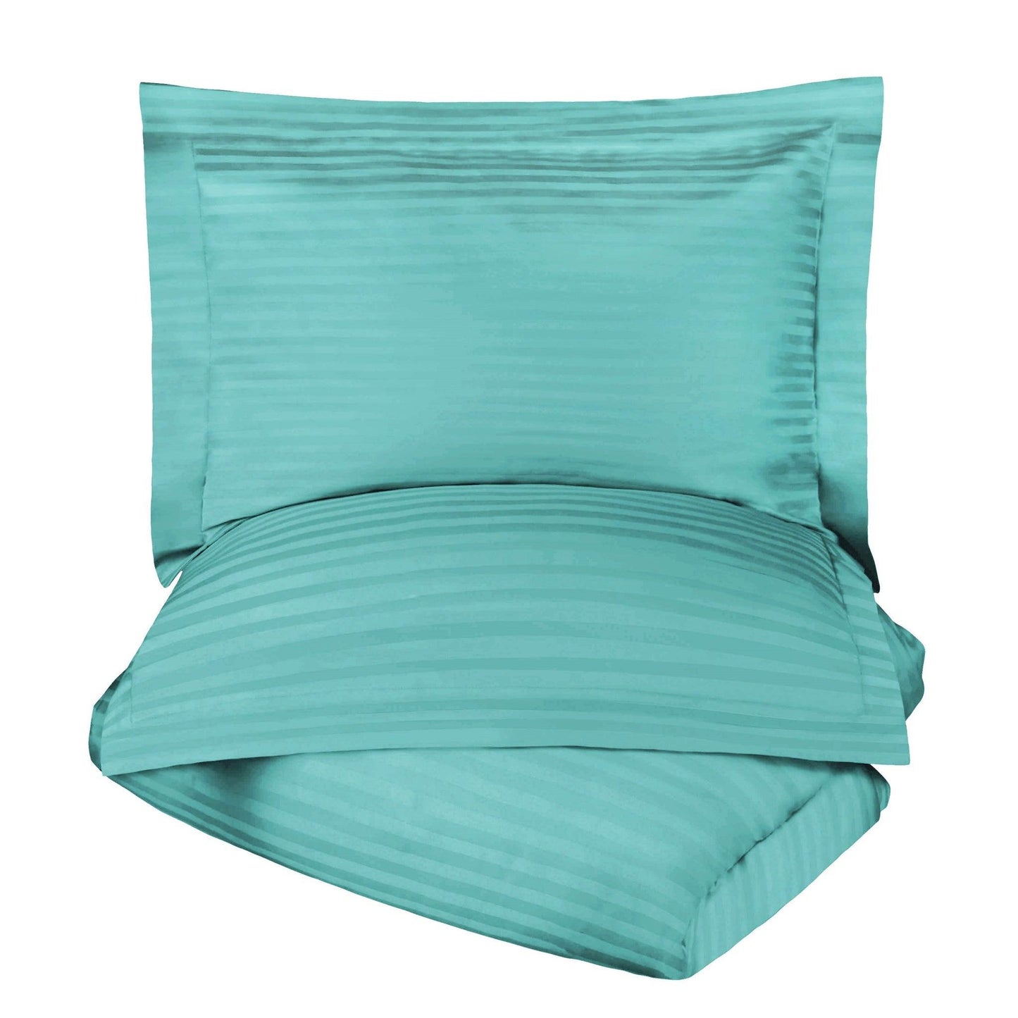 650-Thread Count 100% Egyptian Cotton Plush Striped Duvet Cover Set FredCo