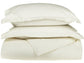 650-Thread Count 100% Egyptian Cotton Plush Striped Duvet Cover Set FredCo