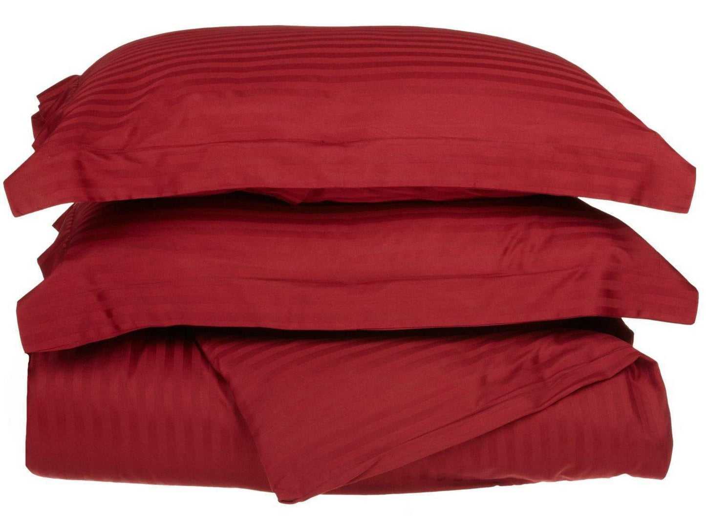 650-Thread Count 100% Egyptian Cotton Plush Striped Duvet Cover Set FredCo