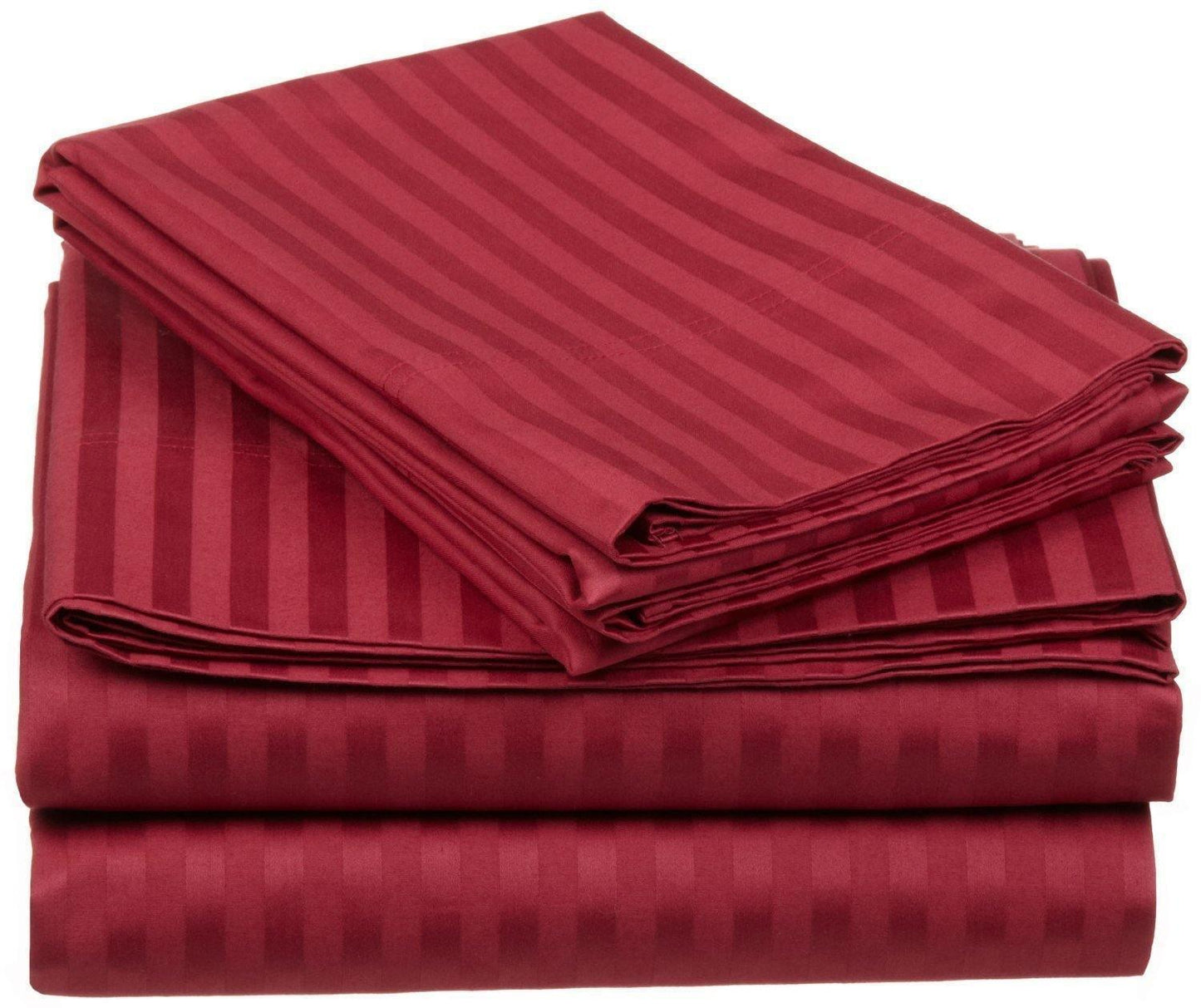 650-Thread Count 100% Egyptian Cotton Striped Deep Pocket Sheet Set FredCo
