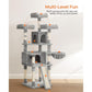 67 Inch Grey Large Cat Tree FredCo