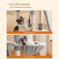 67 Inch Grey Large Cat Tree FredCo