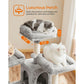 67 Inch Grey Large Cat Tree FredCo