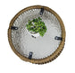 6PCS Outdoor Patio Balcony Wicker Sofa Chair Set with Beige Cushion,Round Tempered Glass FredCo