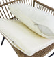 6PCS Outdoor Patio Balcony Wicker Sofa Chair Set with Beige Cushion,Round Tempered Glass FredCo