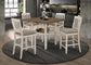 7 PC SET 192818-S7 Coaster Sarasota Counter Height Table and Chairs Nutmeg and Rustic Cream FredCo