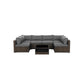 7-Piece Patio Furniture Set Brown and Gray FredCo