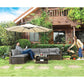 7-Piece Patio Furniture Set Brown and Gray FredCo