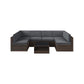 7 Piece Sectional Sofa Set for Patio, Gray FredCo