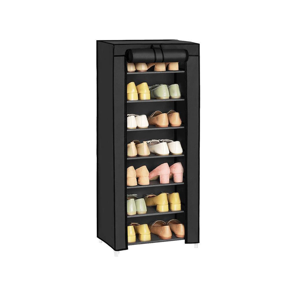 7-Tier Shoe Cabinet Black FredCo