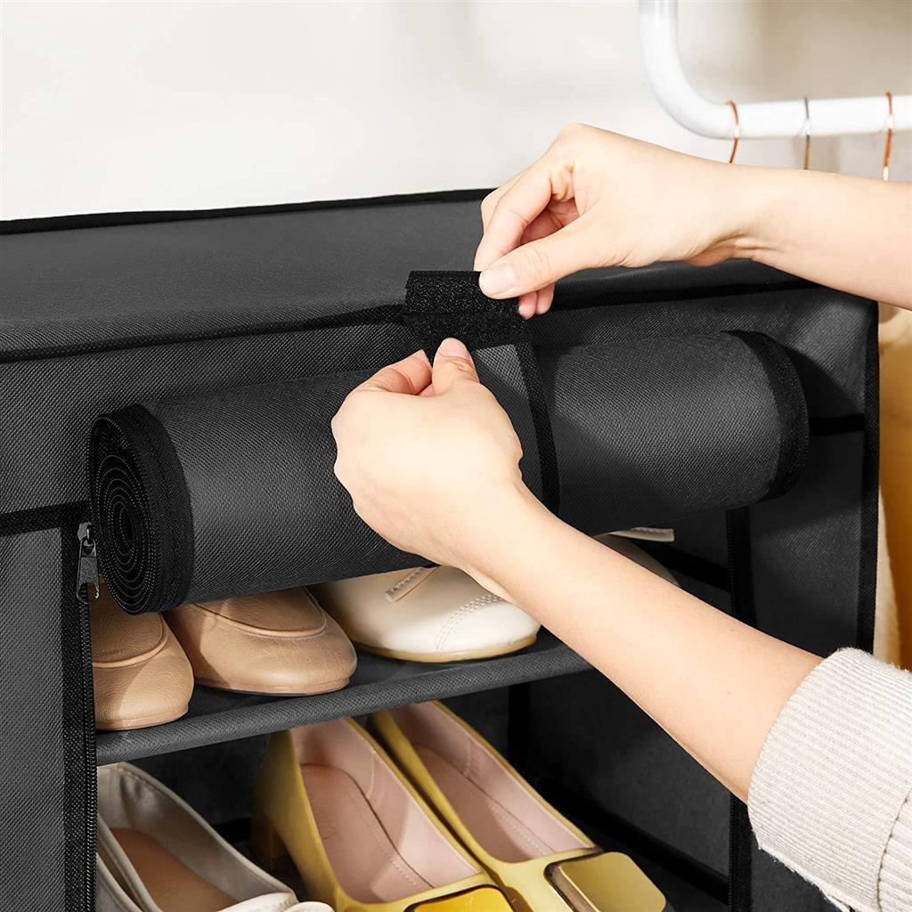 7-Tier Shoe Cabinet Black FredCo