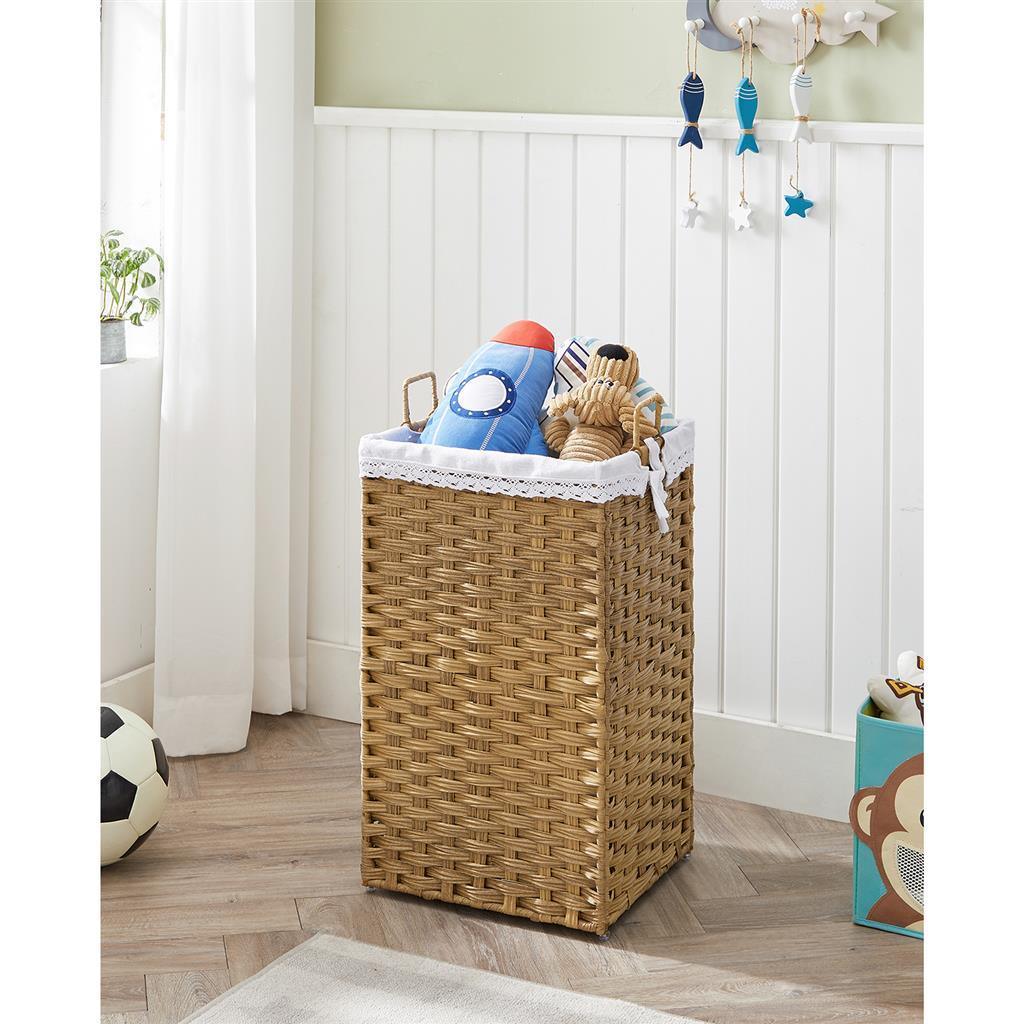 70L Laundry Hamper with Removable Liner Bags Brown FredCo