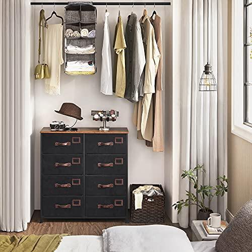 8 Fabric Drawers Dresser Rustic Brown FredCo