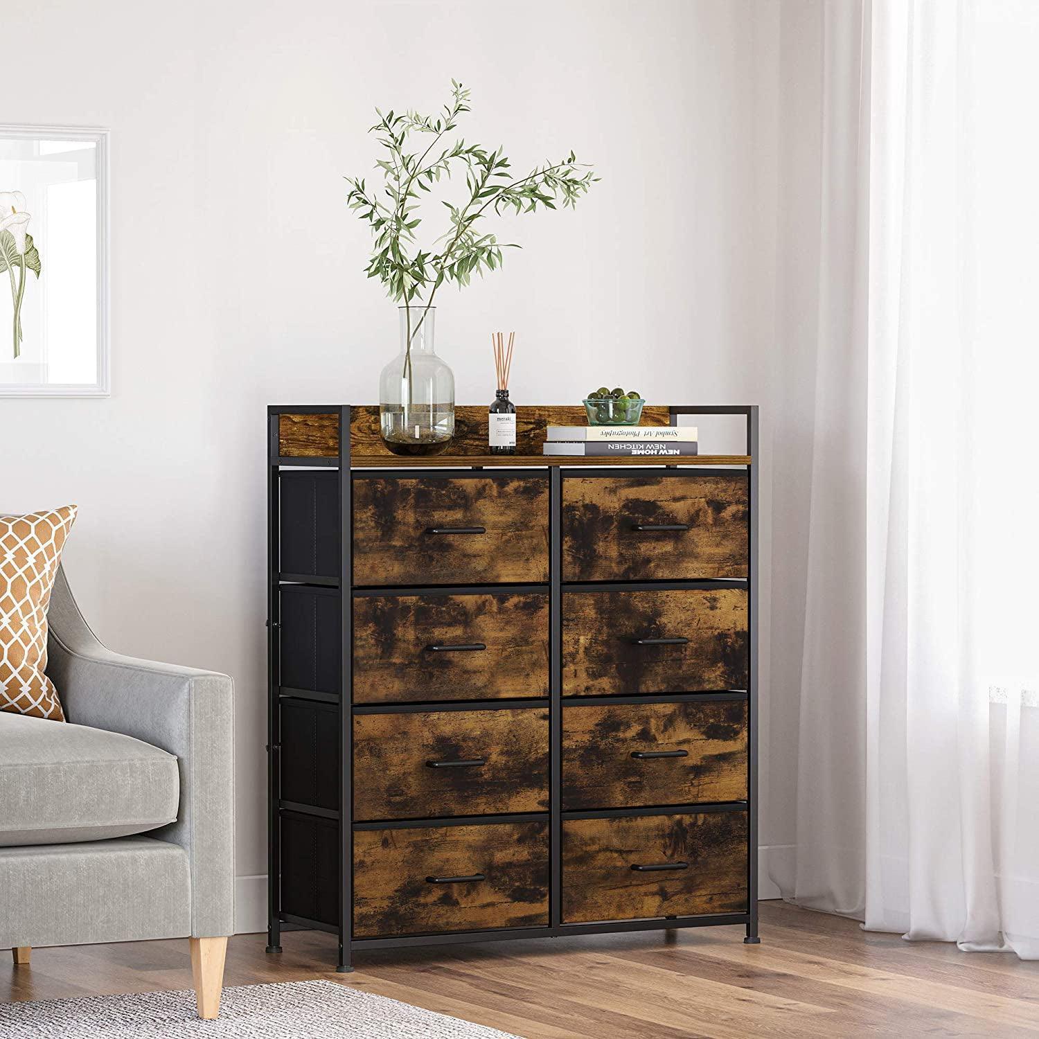 8 Fabric Drawers Storage Dresser FredCo