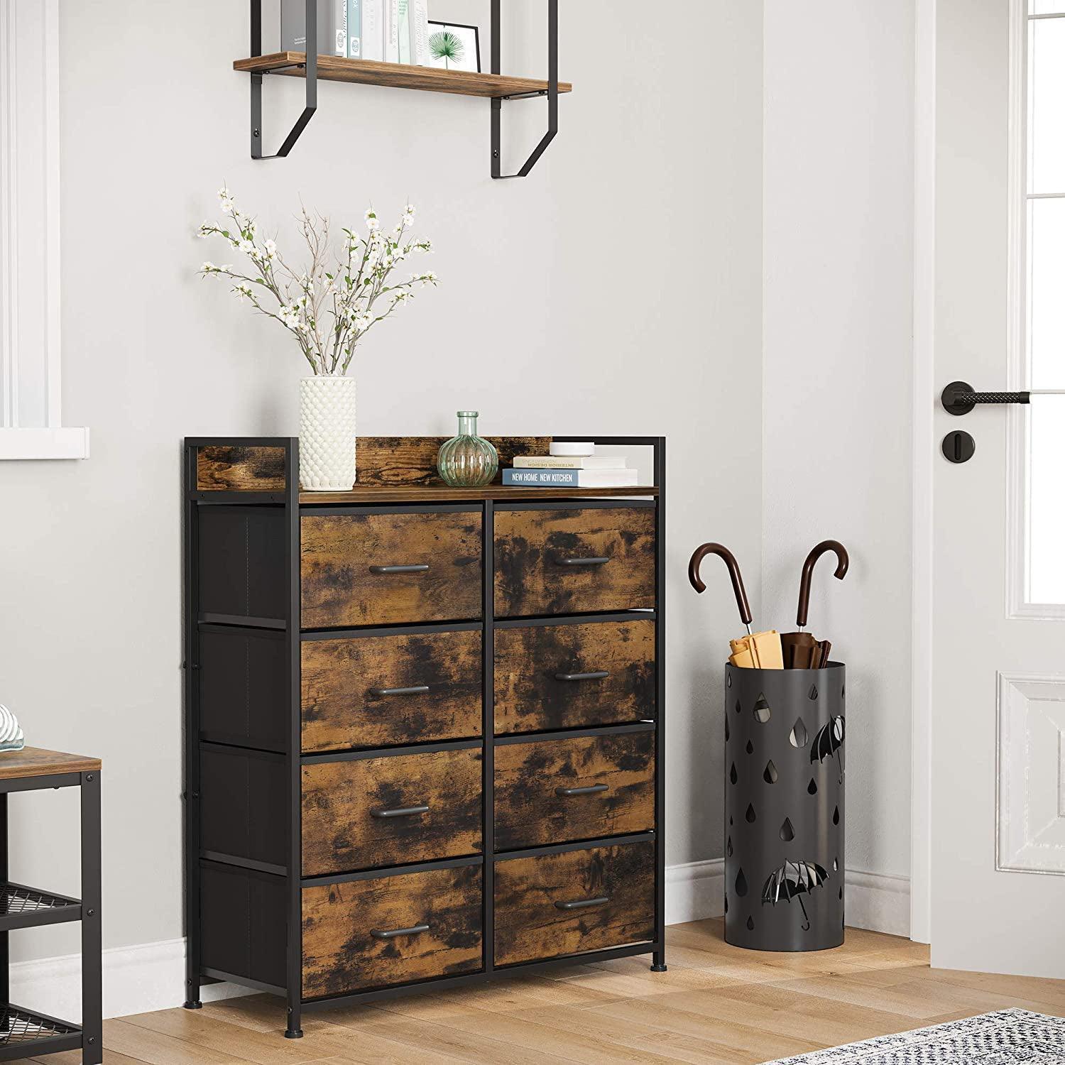 8 Fabric Drawers Storage Dresser FredCo