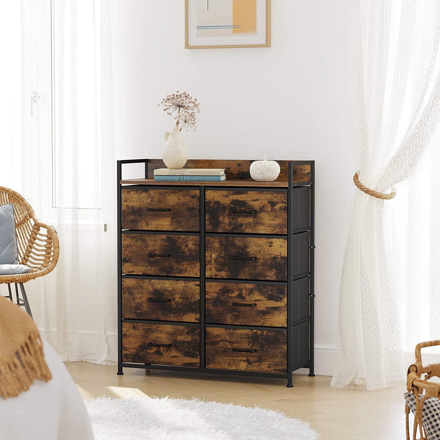 8 Fabric Drawers Storage Dresser FredCo