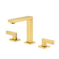 8 inch Widespread Bathroom Faucet Brushed Gold for Sink 3 Hole Brass 2 Handle FredCo
