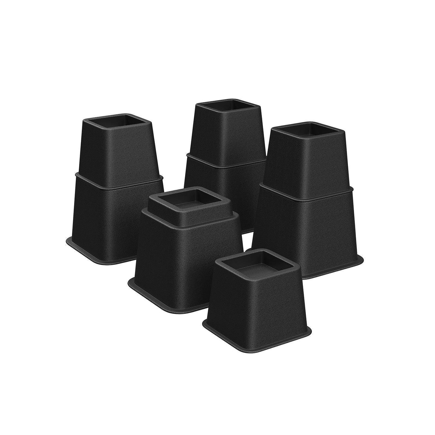 8 Pieces Black Bed Riser Set FredCo