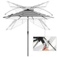 8 Ribs Patio Umbrella Black and White FredCo