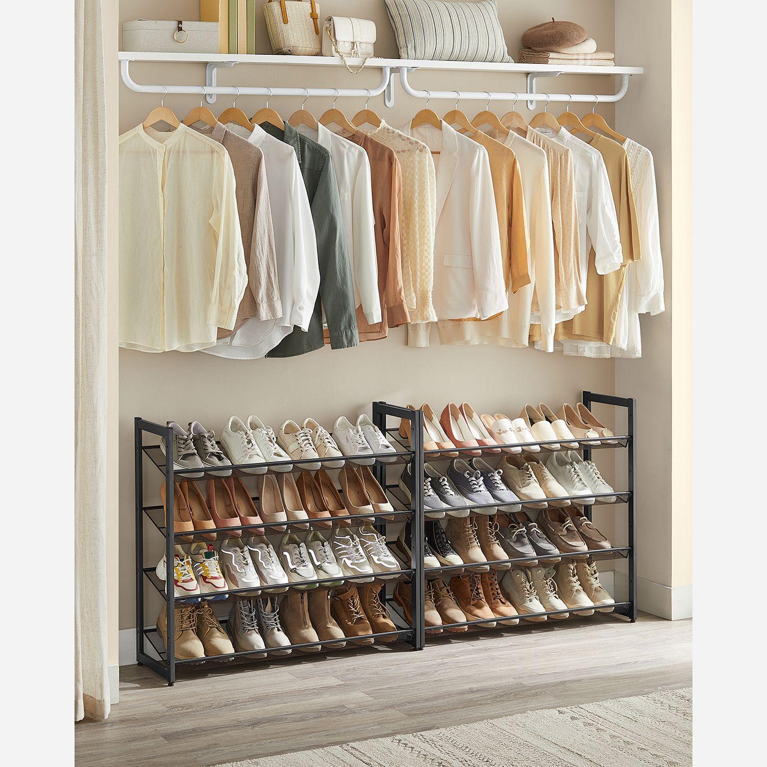 8-Tier Shoe Rack with Adjustable Flat, 32-40 pairs FredCo