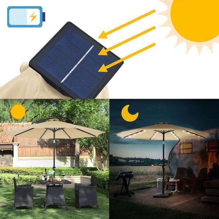 9 Feet Patio Umbrella Beige FredCo
